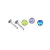 Aleación de Titanio G23 Borde Ondulado Jelly Aobao Aurora Oper Uña Enterrada F136 Uña de Lengua Arete para Perforación Joyería
