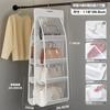 Organizador de Armazenamento de Bolsas Cabideiro Rack de Armazenamento de Malha Atrás da Porta Guarda-Roupa Espaço de Exibição de Bonecas Economizador de Espaço