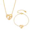 Xin Yi Xin jóias ins vento amor sol deusa incrustada zircão pingente colar pulseira aço inoxidável banhado a ouro terno