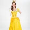 Jogo de Fantasia de Halloween Princesa Crisântemo Vestido Amarelo da Corte Vestido de Apresentação Vestir-se como a Princesa Bridget Dança