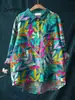 Nuevas Camisas Casuales de Manga Larga para Mujer Transfronterizas 2025, Camisas de Moda para Verano y Otoño, Serie Multicolor con Impresión Digital 3D