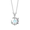 Colar Feminino S925 Prata Esterlina Eucalipto Azul e Pássaro Luxo Leve Nicho Simples Corrente Clavícula de Alta Qualidade Presente de Aniversário para Namorada