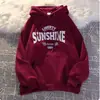 Novo Moletom com Letra para Homens e Mulheres, Estilo College, Tendência Esportiva, Casual Preguiçoso, Confortável, Peça Superior Versátil
