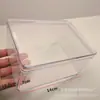 Caja de Plástico Rectangular Acrílica Transparente de 14X10.5X7Cm Caja de Empaque Lista para Usar Tapa Cielo y Tierra Se Puede Añadir Logo