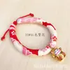 Collar de Gato Perro Mascota Hecho a Mano Estilo Japonés Collar Joyería DIY Pajaritas Pequeñas y Medianas Ajustables Suministros para Mascotas
