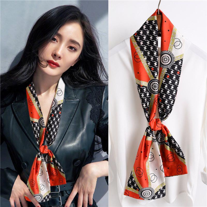 智贝主图_0明星同款细窄长条小丝巾女春秋洋气时尚韩国百搭韩