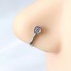 Accesorios Transfronterizos Circonita Letra Corona Cobre Anillo para la Nariz Nariz Uña para la Nariz para Mujer Estilo Ins Joyería de Alta Gama