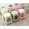 Banqueta plástica espessa para uso doméstico, adequada para sala de estar, mesa de jantar, banqueta alta, banqueta de borracha, banqueta para trocar de sapatos, banqueta quadrada para banheiro, banco pequeno