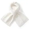 Cachecol de Cashmere 100% Puro Estilo Simples Outono e Inverno para Mulheres Tricô de Trança Proteção Quente para o Pescoço Cruzado Gola Falsa