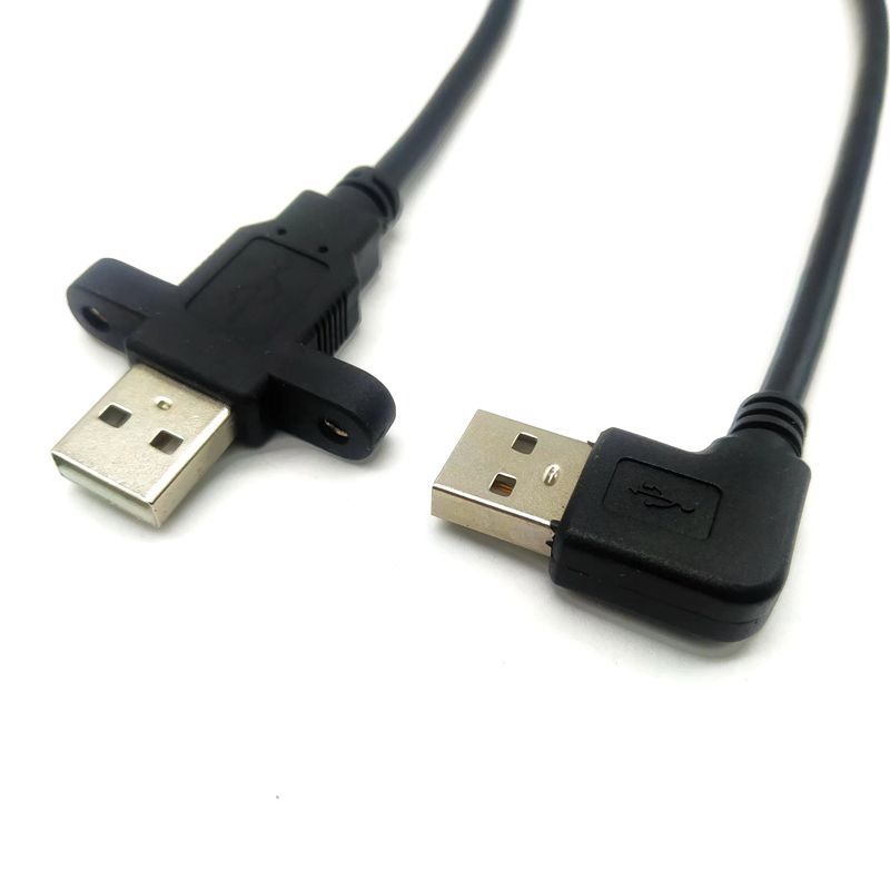USB2.0AM带耳朵转AM弯头线