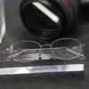 Gafas de Montura Pura de Titanio M6719S para Hombres y Mujeres, Montura Retro, Montura de Titanio, Gafas de Media Montura, Gafas Ligeras