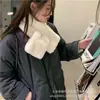 Cachecol de Pelúcia Gato Fofo Adora Peixe Estilo Ins Nicho Outono e Inverno Quente Estilo Japonês Estudante Cachecol Cruzado