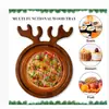 Tabla de Cortar de Frutas Personalizada Bandeja Creativa de Alce Navideño Bandeja de Madera para Snacks Bandeja de Frutas Secas Plato de Decoración para el Té de la Tarde