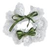 Babador para Cão Pequeno e Gato, Toalha de Saliva Exquisita e Elegante, Babador para Pet, Babador Decorativo com Laço de Renda Estilo Princesa
