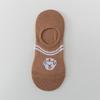 Calcetines de oso pardo para mujer, calcetines náuticos de verano finos, modernos, de boca baja, bonitos calcetines japoneses antideslizantes invisibles de caña baja