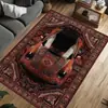 Alfombra de piso lavable de imitación cachemir persa vintage transfronteriza de Amazon para sala de estar y sofá, alfombra de tamaño completo hipoalergénica y duradera