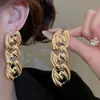 Conjunto de Joias Exageradas de Metal Brilhante Corrente Pulseira Brincos Luxo Acessível Joias de Alta Qualidade Europeias e Americanas Transfronteiriças para Mulheres