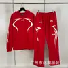 Moda Retro Europea y Americana Estilo Estrella del Infierno Infierno Sudadera con Capucha Holgada Sudadera para Hombre Conjunto para Mujer Tendencia Otoño