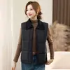 Chaleco de Algodón para Mujer 2026 Nuevo Otoño e Invierno Chaleco de Punto con Solapa y Cremallera Chaleco Grueso y Cálido
