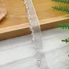 Nuevo Cinta de Tul con Perlas de Cristal de un Solo Lado Hecha a Mano con Cuentas Encaje de Perlas de Imitación Accesorios de Decoración para Ropa DIY Encaje