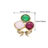 Anillo Estilo Medieval Lujo Ligero Acero de Titanio Piedra Natural Acero Inoxidable Geométrico Circonita Perla Flor Concha Anillo Dropshipping