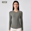 Roupa de Yoga Top Ajustada Elástica Emagrecedor Esportivo Manga Longa Amigo da Pele Pilates Treinamento Fitness Roupa DAW192