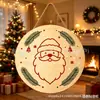 Nuevos suministros para celebración navideña transfronteriza, colgantes navideños de madera creativos, adornos redondos para muebles, decoraciones navideñas en stock