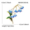Nuevo pin versátil de aleación para ropa, estilo bosque esmaltado transfronterizo, campanilla de viento para plantas: BR5959