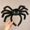 Tocado de Halloween Sombrero Mágico de Bruja Diadema Decoración de Maquillaje Diadema de Encaje Horquilla de Calabaza Accesorio para el Cabello de Fantasma