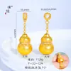 Puzuo Color Fuerte que Conserva Arena Dorada Accesorios DIY Colgante de Calabaza Flor de Loto Diamante Cadena para Clavícula Buda Sin Fase Nueva Chinoiserie