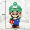Llavero Muñeco Colgante Juguete Pequeño Super Mario Llavero de Coche Decoración Dibujo Animado Mario