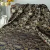 Nueva tela decorativa jacquard con hilo de oro estilo chino de cuenco del tesoro de pavo real, cheongsam vintage, Hanfu, falda de cara de caballo, tela de cojín teñida en hilo