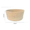 Cesta de Armazenamento de Corda de Algodão Cesta Organizadora de Lanches para Mesa Redonda Cesta de Armazenamento para Cosméticos Diversos Armazenamento de Cesta de Frutas Trançada