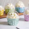 Cupcakes Grandes Mephin Vaso Papel para Hornear para Horno de Alta Temperatura Mephin con Tapa Vaso de Papel Madeleine