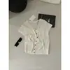 Liquidación, Sin Devoluciones ni Cambios. Top de punto de canalé con cuello en V de manga corta, minimalista, versátil, cómodo y transpirable, estilo coreano de verano A0892