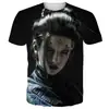 Transfronterizo AliExpress Amazon Verano Impresión Digital 3D Juego Mito Oscuro Goku Marea Nacional Camiseta de Manga Corta para Hombre