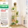 Suporte de Flores Móvel para Sala de Estar Luxo Leve Suporte de Plantas de Alta Qualidade Varanda de Chão Múltiplas Camadas de Ferro Armazenamento Prateleira para Vasos de Flores