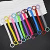 [Evento] Llavero de Cuerda de Teléfono en Espiral de Colores Plástico Elástico Retráctil Correa Anti-Pérdida Llavero con Doble Anillo
