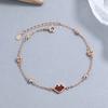 Pulsera de monedas de cobre en plata de ley 925 para mujer, nueva pulsera personalizada de ágata roja Ruyi Xiangyun, joyería sencilla 2022
