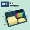 Caja giratoria de notas adhesivas mágicas, Notas adhesivas de cuero para negocios desprendibles, Cuaderno pequeño, Notas Post-it, Pegatinas de mensajes, Personalizable con logo