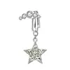 Comércio Eletrônico Transfronteiriço da Amazon Anel Falso para Umbigo com Diamante Estrela de Cinco Pontas Clipe para Umbigo Não Perfurado Clipe de Orelha Estrela Venda por Atacado Online