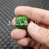 Contas de dragão e fênix verde jadeíte imitação de 20mm, contas soltas de jade imitação, contas para acessórios de joias de dragão e fênix de ferro esmeralda