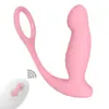 Controle Remoto Sem Fio Transfronteiriço Massageador de Próstata Pulso e Vibração Troca de Estímulo Brinquedo de Controle Inteligente para Homens