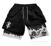 Producto de E-commerce Más Vendido Transfronterizo: Pantalones Cortos de la Serie Naruto con Estampado Digital 3D Dragon Ball Doble Capa para Playa en Amazon