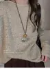 Otoño/Invierno 2026 Nuevo Estilo Étnico Retro Conjunto de Cuatro Collares Nudo de Lazo Cadena Larga de Lujo Ligero con Cadena para Suéter