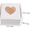 Suministro transfronterizo de Amazon: Caja de pastel con ventana y pegatina de corazón, tarta de huevo personalizada, galleta, muffin, pastel, caja de papel personalizada