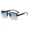 Nuevas gafas de sol de moda retro para mujer, gafas de sol de media montura de alta gama y tendencia, gafas de sol con protección UV para conducir para hombre
