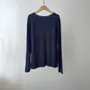 Camiseta para Mujer BORBOTIE 2026 Otoño/Invierno Nueva Mezcla de Cachemir y Lurex BC Top de Punto Hombros Descubiertos
