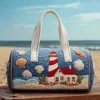 2026 Nueva Serie Náutica Retro Transfronteriza Bolsa de Viaje Acolchada Portátil para Distancias Cortas Bolsa Deportiva Multifuncional para Fitness