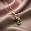 Collar de Fénix de Circonita de Cobre Moderno y Elegante para Mujer, Sencillo y Versátil, No se Desvanece, Cadena Elegante para Clavícula y Pendientes
